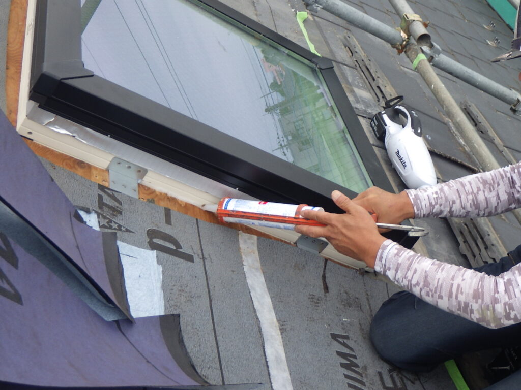 シーリング中です