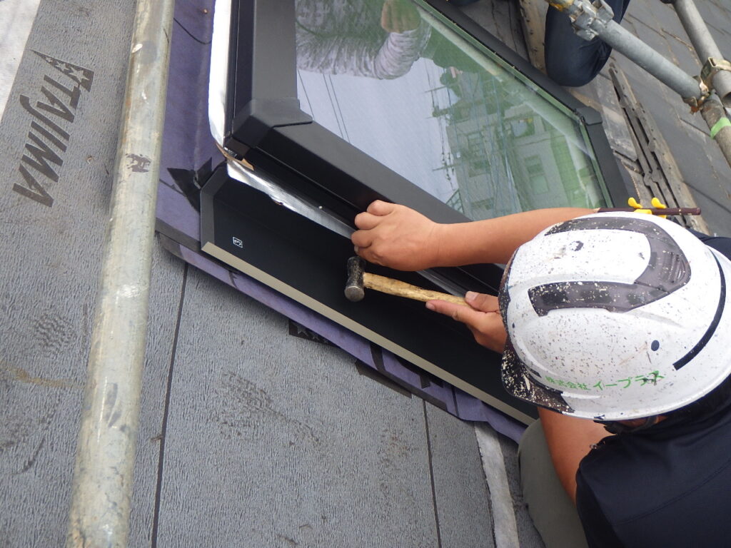 捨て谷の取り付け中です