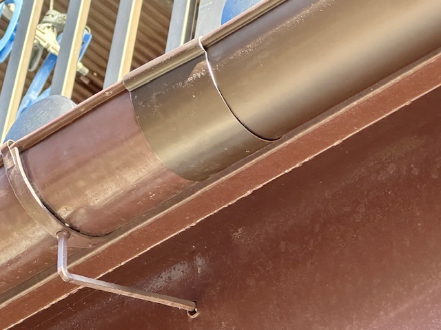 さくら市で雨樋の一部交換工事　パナソニックアイアン